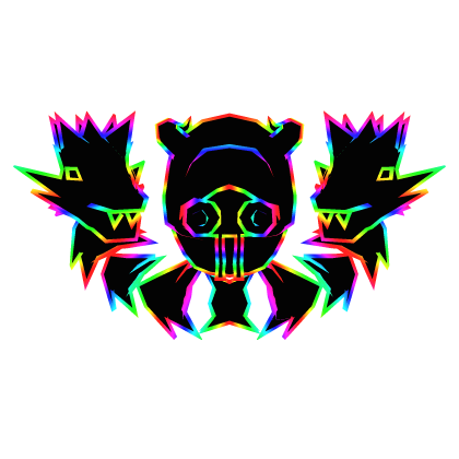 Cartoony Rainbow Horns Rave Hoodie Dragon Combo Roblox item