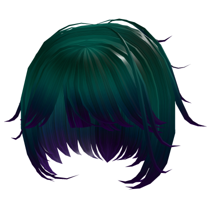 Cute Girl Short Bob Hair (Mermaid Teal Purple)