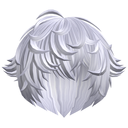 silver emo moe vkei messy anime hair with tufts Roblox item