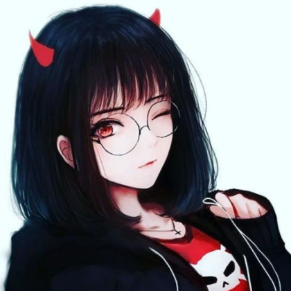 Anime (Devil girl with the glasses) Roblox decal