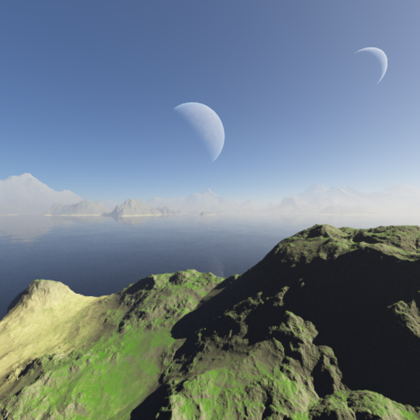 Alien planet sky