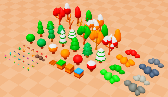 Low Poly Nature Pack preview 1