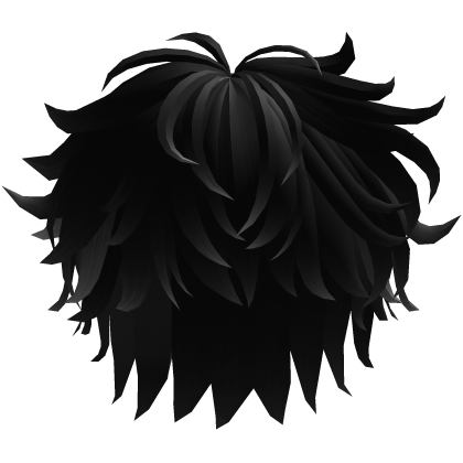 Cute messy Hair emo y2k w (White & Black)