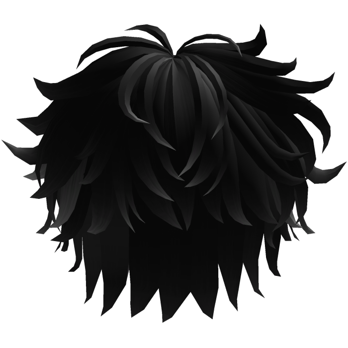 Cute messy Hair emo y2k w (White & Black)