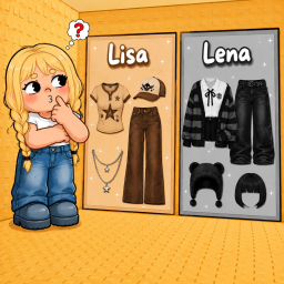 Would You Rather: Lisa or Lena Outfit Tower 💖  icon