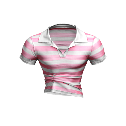 Pinned Collared Shirt Pink Stripes