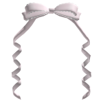 ♡ | cute doll baby pink bow w/ curled long strand
