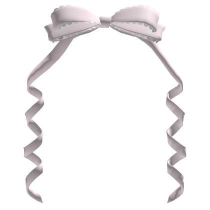 ♡ | cute doll baby pink bow w/ curled long strand