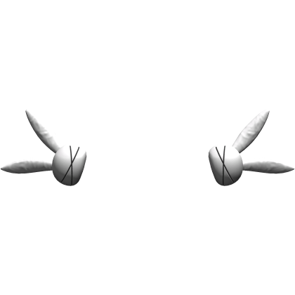 white bunny hair clip (˵- ˕ -˵) Roblox item
