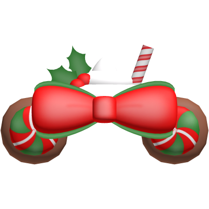 peppermint bear ears in red green