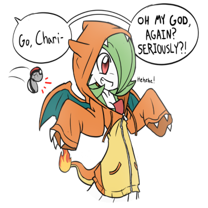 gardvoir in a charizard hoodie Roblox decal
