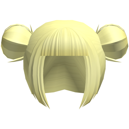 blonde blunt bangs messy buns
