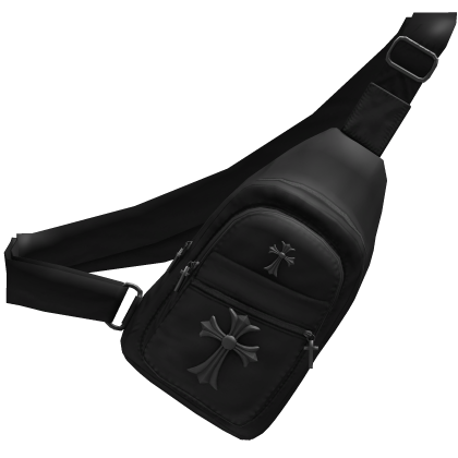 Black Chrome Crossbody Sling Bag 