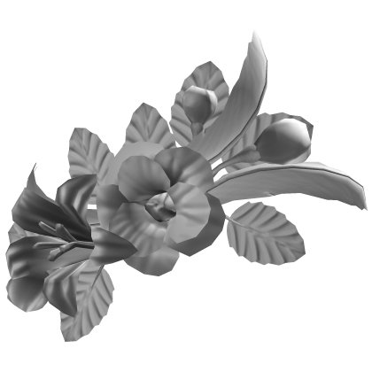 Light Silver Floral Feather Headpiece