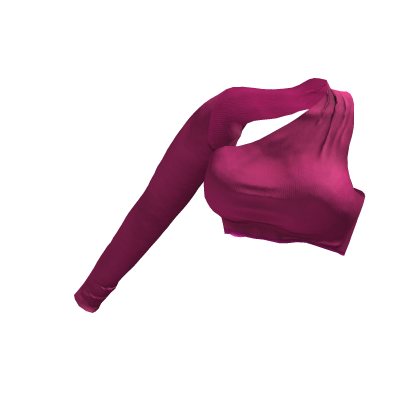 ʚ♡ɞ Asymmetrical Basic Pink Crop Top thumbnail