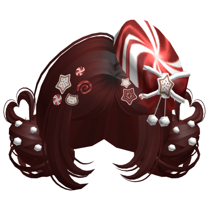 ♡ Christmas Candycane Buns (Brown & Red)