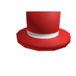 Red Top Hat with White Band