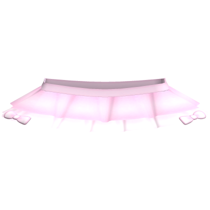 ♡ kawaii pink ruffled short skirt w bow