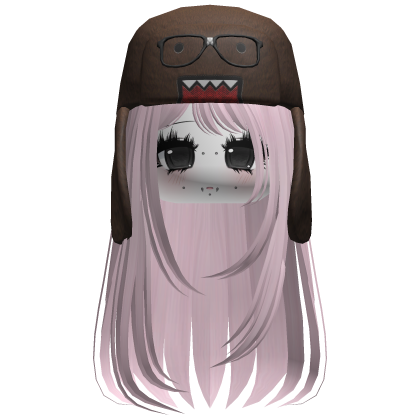 Domo Long Girl Hair Pink V4