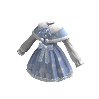 🍀Cute Winter Dress Outfit (Blue)