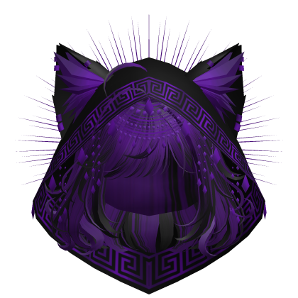 Egyptian Bob w/ Divine Purple Black Hood