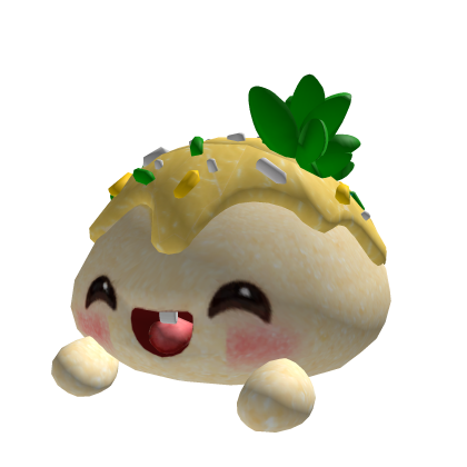 Cute yellow pineapple squishy dumpling Roblox item