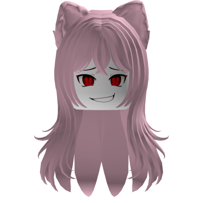 Mikocha Paparazzi Cute Pink hair Cat Ear Love Face Roblox item
