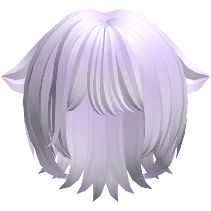 cute short anime cat girl hair in purple
