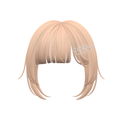 Full Bangs with Heart Pin(Blonde) Roblox item