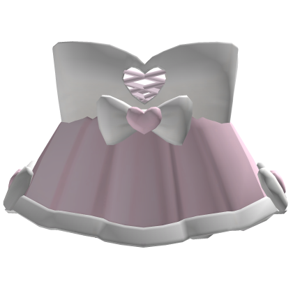 ♡ cutecore white&pink dress Roblox item