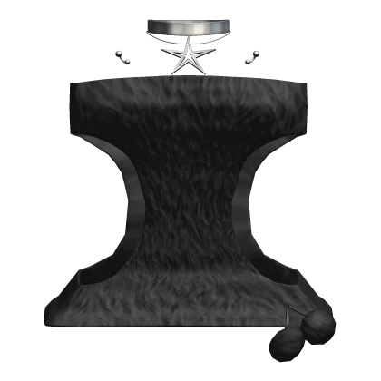 Black Fur Y2k Grunge Dress