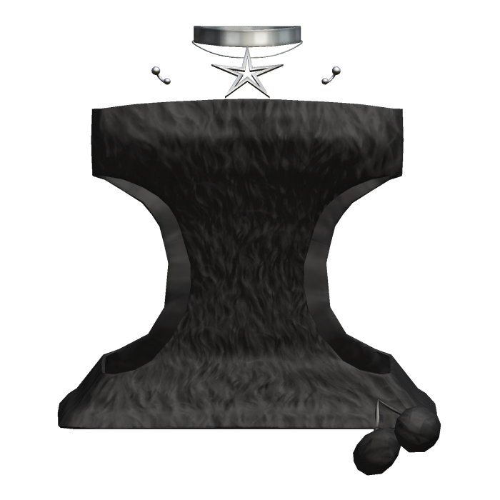 Black Fur Y2k Grunge Dress