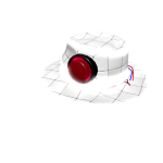 The Button Fedora White Emissive