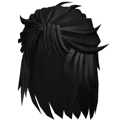 messy black samurai anime hair