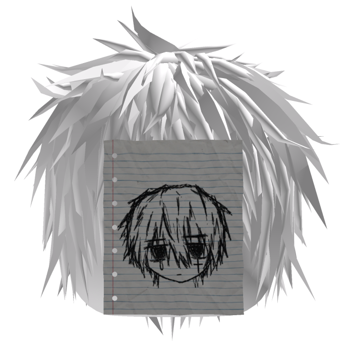 Vkei Emo Dashie White Hair Anime Boy Paper Cheap