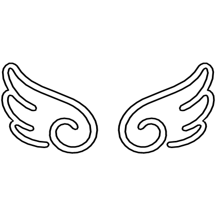 White Angel Wings w/ Black Outline Roblox item