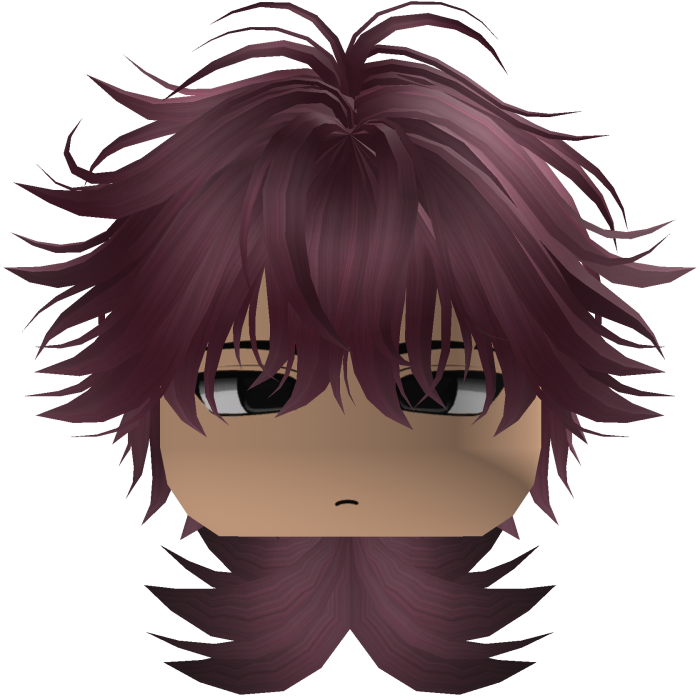 Cute Y2K emo dark red hair