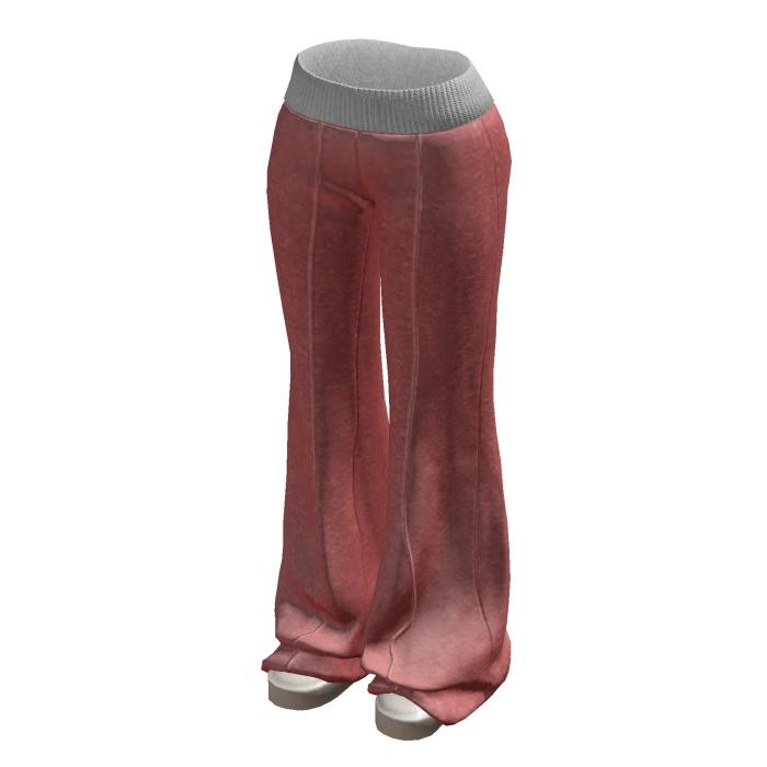 Red Winter Flared Lounge Sweatpants
