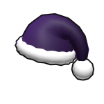 Purple Glitch Santa Hat