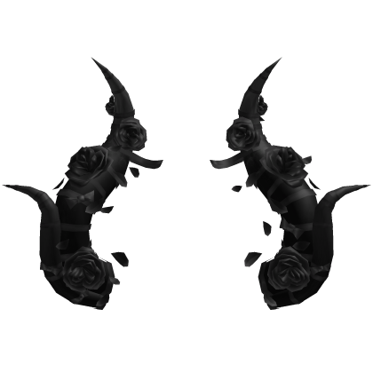 🎃Halloween Gothic Rose Bow Demon Horns Black Roblox item