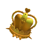 Pure Gold Spiky Floating Heart Crown