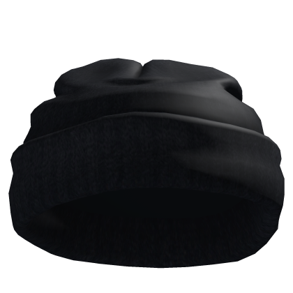 Fisherman Black Worn Black Beanie