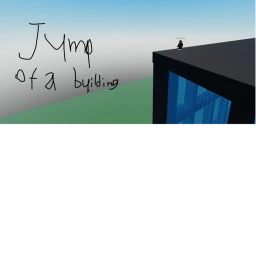 Jump of a building for fun icon