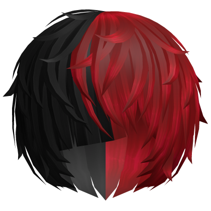 ^,…,^ black&red messy vkei anime emo moe hair 