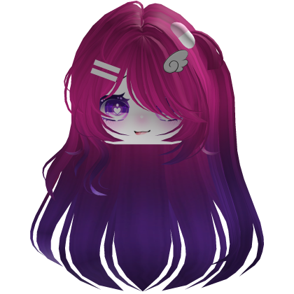 cute Pink and purple Hair emo fofo anime y2k