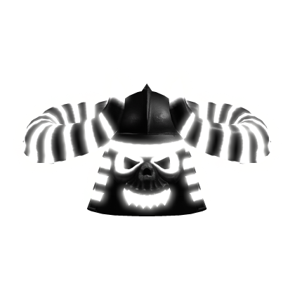 [GLOW] Black/White Flaming Pink Horned Helm (Addon