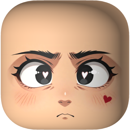 Lovestruck Shy Face - Light Roblox item