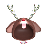 Christmas reindeer hood with antlers (white&grey)
