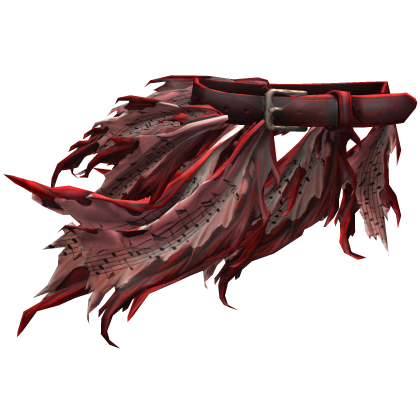 Red Goth Tattered Belt Skirt