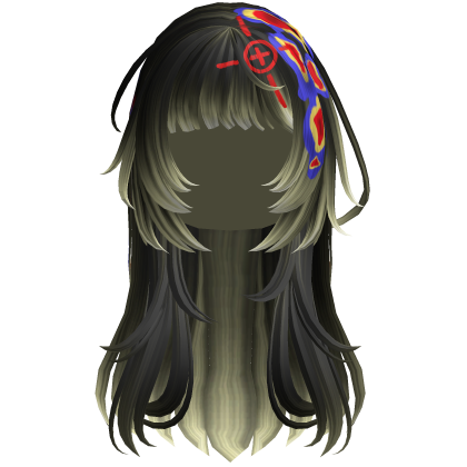 Yellow Heatwave Crosshair Punk Flowy Girl Hair